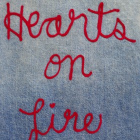 SSDD HEART ON FIRE DENIM COVERALL