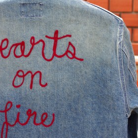 SSDD HEART ON FIRE DENIM COVERALL