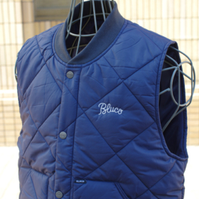 RIB COLLAR QUILTING VEST