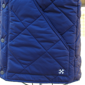 RIB COLLAR QUILTING VEST